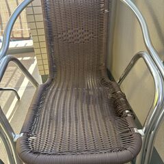 テーブル＆チェア2脚 屋外用 の画像