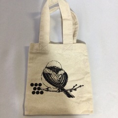 シマエナガミニトートバックの画像