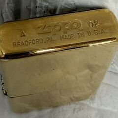 未使用品 JACK DANIEL Zippo 2002年製 ゴールド系 ジャックダニエル ジッポー ライター オイルライター 喫煙具 箱付き 札幌市 白石店の画像