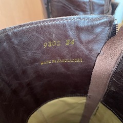 早目にお願い！ブラウンロングブーツ24cm　　天然素材の画像