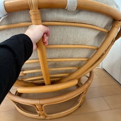 パパサンチェア ニトリ ベージュの画像