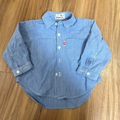 デニムシャツ　ベスト　2点まとめ売り　しまむら　西松屋　90の画像