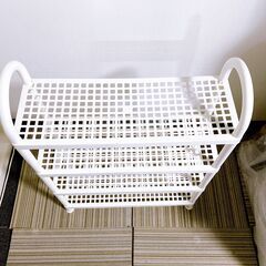 M527 4段収納 シューズラック プラスチックラック シューズボックスの画像