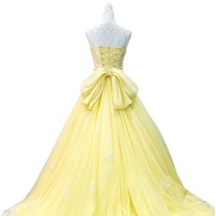 カラードレス　イエロー　ウェディングの画像