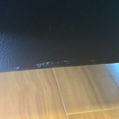 【オンライン決済｜配送対応相談可】2人用ソファ 合皮 ブラック (Nシールドキャッツ3) の画像