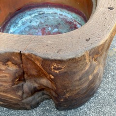 木製　火鉢の画像