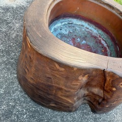 木製　火鉢の画像