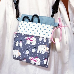 ナースポケット オーガナイザー シザーポケット 作業ポーチ サコッシュ ハンドメイドの画像