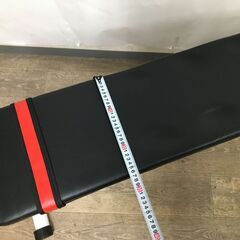 WASAI/ワサイ トレーニングベンチ 折り畳み式 ブラック×赤ライン 高さ47cm 25l菊Eの画像