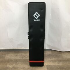 WASAI/ワサイ トレーニングベンチ 折り畳み式 ブラック×赤ライン 高さ47cm 25l菊Eの画像
