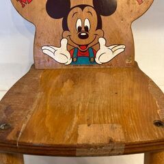 【昭和レトロ】80年代 ミッキーマウス 木製ベビーチェア🐭 当時物/ディスプレイ・撮影小物にの画像