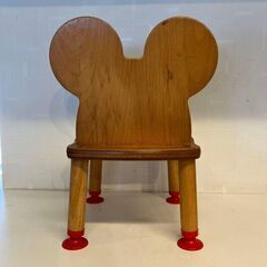 【昭和レトロ】80年代 ミッキーマウス 木製ベビーチェア🐭 当時物/ディスプレイ・撮影小物にの画像