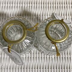 M000　ゴールドリム グラスベース ボトルクリア ４個セット  ボトル×2・ボール×2の画像