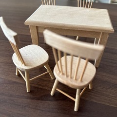 ドールハウス ミニチュア テーブル チェア セットの画像