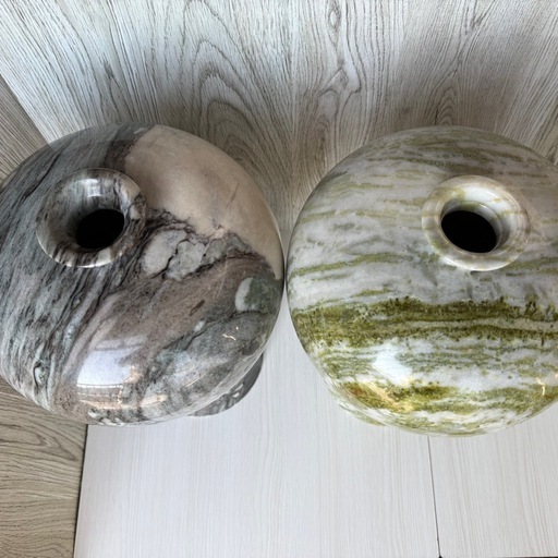 大理石 壺・花瓶（グレー／グリーン 小売業者 ）