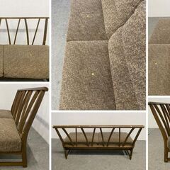 飛騨家具 イバタインテリア 2Pソファ オットマン付属 カバーリング 2人掛け ibata interior 中古家具 店頭引取歓迎 R10259の画像