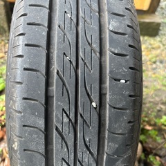 ※普通車用　マッドブラック鉄ちんホイール付きBSタイヤ4本セットの画像