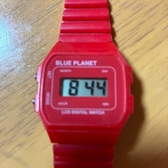 BLUE PLANET デジタル腕時計 レッドの画像