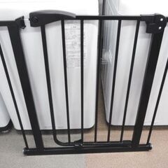 ベビーゲート 拡張フレーム×1本付き 取付幅75～95㎝ ブラック ベビーフェンス ベビーズゲート 西岡店の画像