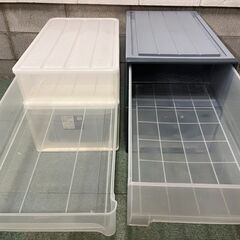 衣装ケース 4個セット 収納ケース 衣服収納 幅44cm×奥行74cm×高さ18cm、23cm、30cm の画像