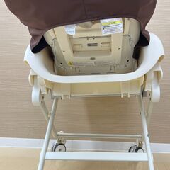 ij6764A② combi コンビ ネムリラ おやすみ＆チェア 手動 ベビーラック ホワイトベージュ 子供用 赤ちゃんの画像