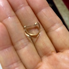 3連フープピアスイエローゴールド 金K18刻印入の画像