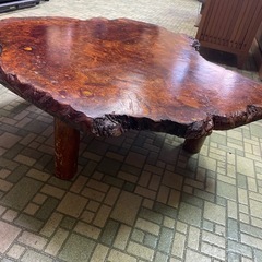 【引取限定】中古品　座卓　花梨　一枚板　の画像