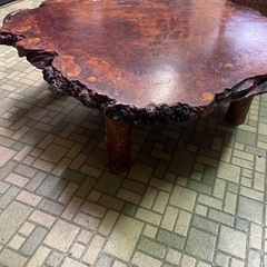 【引取限定】中古品　座卓　花梨　一枚板　の画像