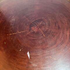 【直径126cm】超特大！天然木 一枚板テーブル🌲極厚6.5cmの輪切り座卓 ※レジン/DIY素材に【引取限定】の画像