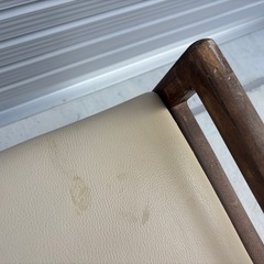 木製ベンチ 腰掛け フェイクレザー 長椅子の画像