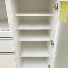 A-775【リユースのサカイ野々市店】ジモティ来店特価‼ NITORI ニトリ キッチンカウンター 木製 ホワイト クリーニング済みの画像