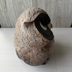 フクロウ 置物 オブジェ 信楽焼 国産品 日本製 陶器製 家具 高品質 縁起物の画像