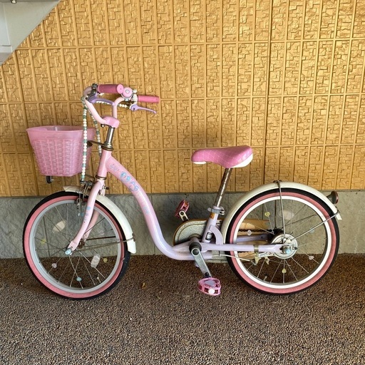 子供 自転車 18インチ 補助輪付き ピンク ディズニープリンセス