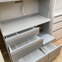 A-777【リユースのサカイ野々市店】ジモティ来店特価‼ キッチンボード 木製 グレー クリーニング済みの画像