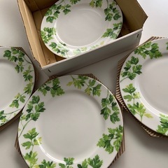 未使用・イタリアンハーブ柄20cmプレート4枚の画像