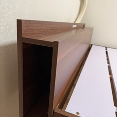 ダブルベッド　フレーム　ブラウンの画像