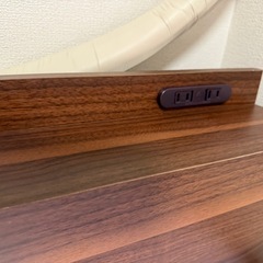 ダブルベッド　フレーム　ブラウンの画像