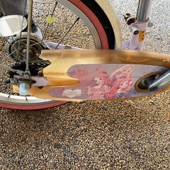 子供 自転車 １８インチ 補助輪付き ピンク ディズニープリンセスの画像