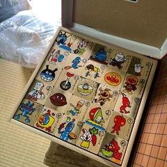 囲碁、将棋、アンパンマン木のおもちゃの画像
