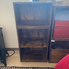 カラーボックス　木目調の画像