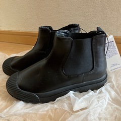 新品未使用　GU 晴雨兼用レディースサイドゴアレインブーツ ブラック の画像