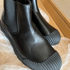 新品未使用　GU 晴雨兼用レディースサイドゴアレインブーツ ブラック の画像