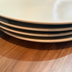 陶器　お皿各種　白　青の画像