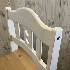 【イトーキ】天然木の学習椅子🪑高さ調整可/ハート＆カントリー調【ITOKI/KM97】の画像