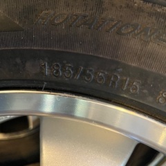 限定出品！！早急！work nezart　6.5j +50 15インチ　pcd100 4穴　4本　タイヤ、ナット付き　ホイール　185 55 15の画像