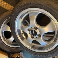 限定出品！！早急！work nezart　6.5j +50 15インチ　pcd100 4穴　4本　タイヤ、ナット付き　ホイール　185 55 15の画像