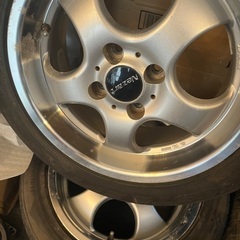 限定出品！！早急！work nezart　6.5j +50 15インチ　pcd100 4穴　4本　タイヤ、ナット付き　ホイール　185 55 15の画像