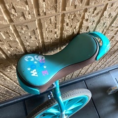 一輪車 ブリヂストン 20インチ グリーン スタンドありの画像