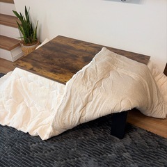 ニトリ  こたつテーブル リビング こたつ掛け布団 セットの画像