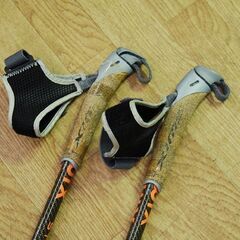 151cm SWIX クロスカントリー用 ポール STARLIT 330g 手持ち部分改造あり ブラウン系 スウィックス スターライト クロカン 札幌市 清田区 平岡の画像